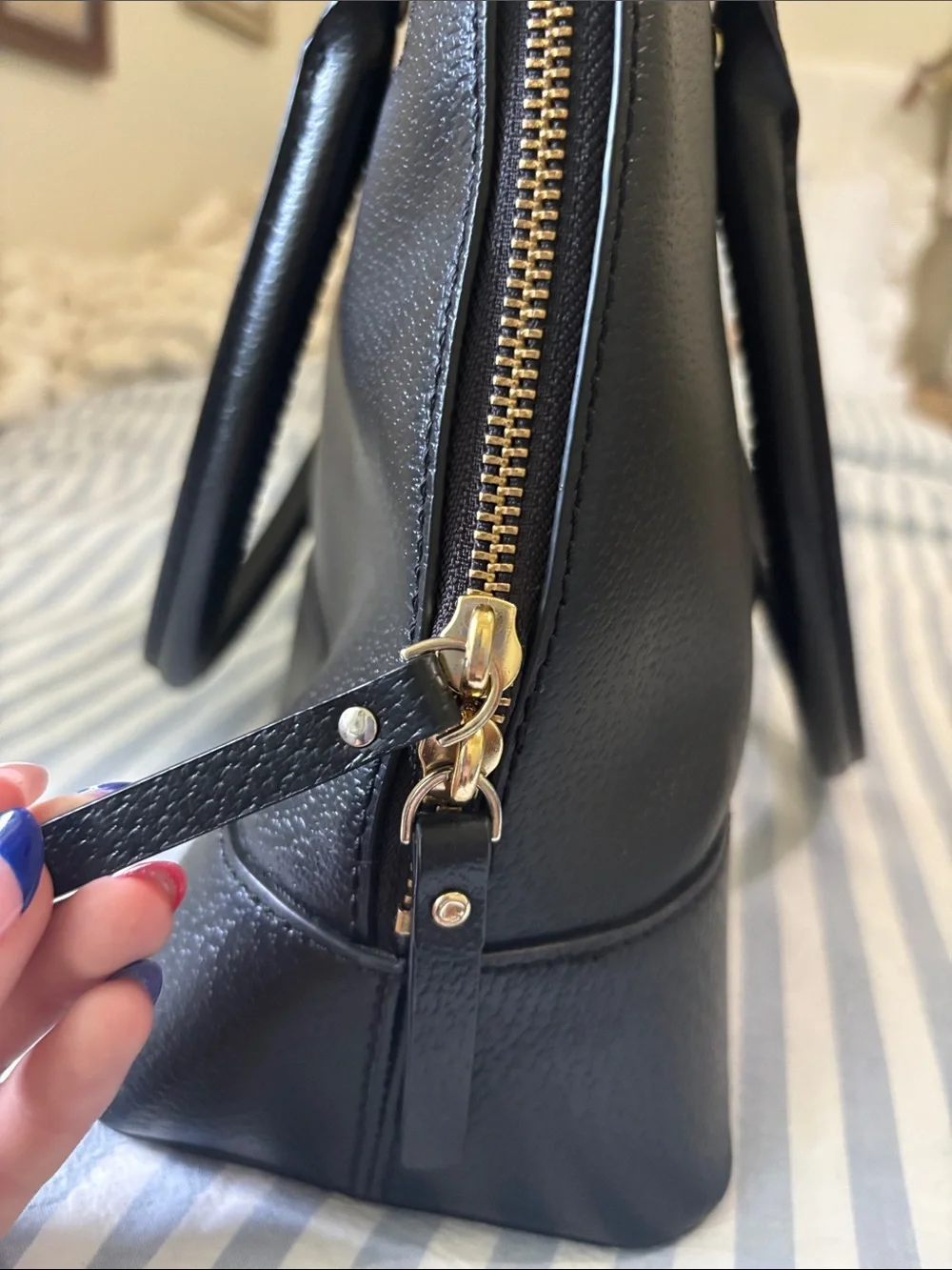 Kate Spade Black Leather Rachelle Wellesley Handbag